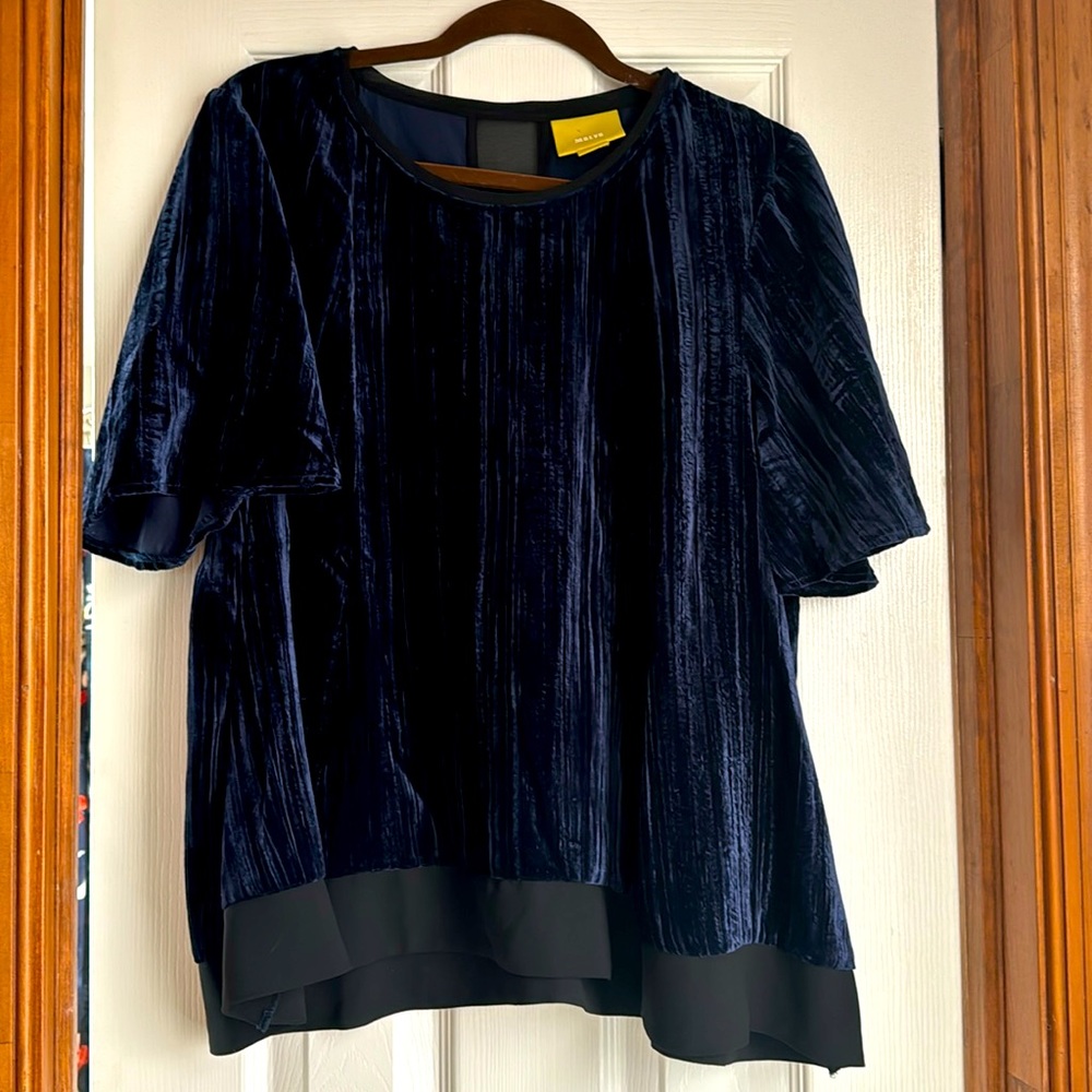 Anthropologie Maeve velvet top